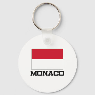 Monaco Flag Key Ring