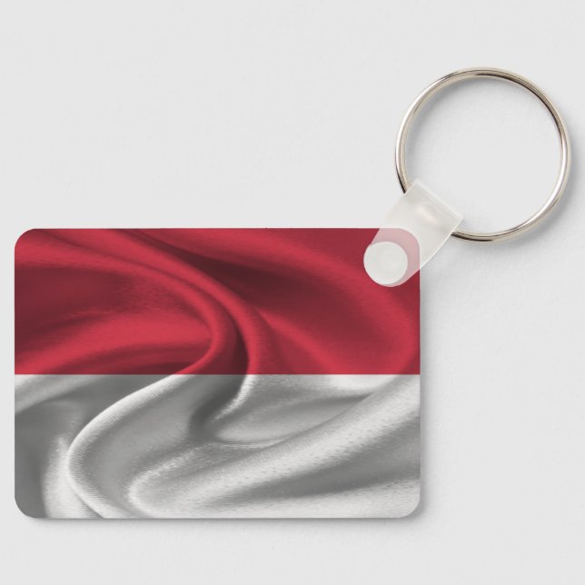 Monaco Flag Keychain (Front)