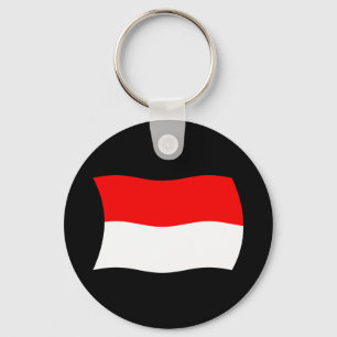 Monaco Flag Keychain