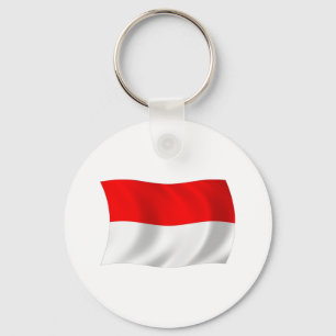 Monaco Flag Keychain
