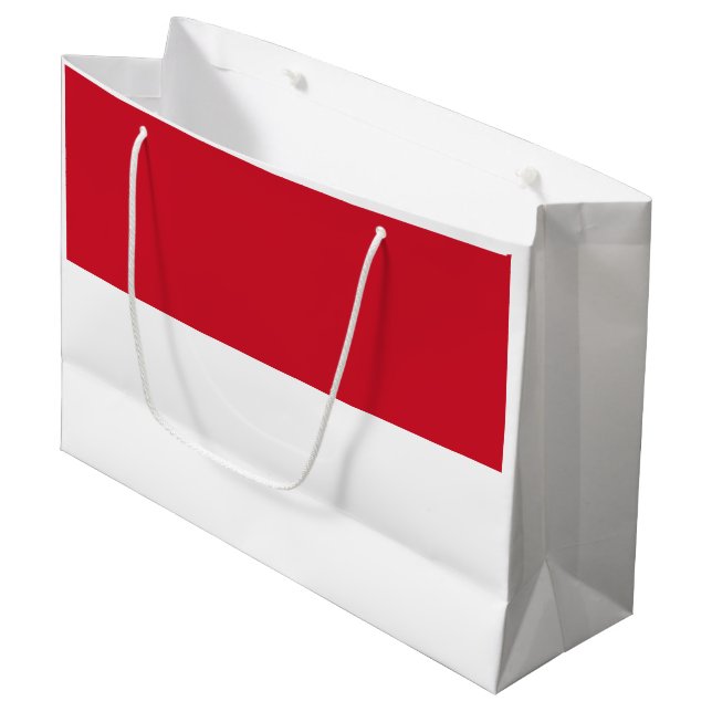 Monaco Flag Large Gift Bag (Front Angled)