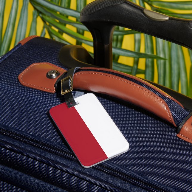 Monaco flag luggage tag (Front Insitu 1)