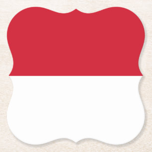 Monaco Flag Paper Coaster