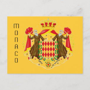 Monaco flag postcard