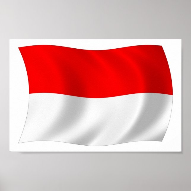 Monaco Flag Poster Print (Front)