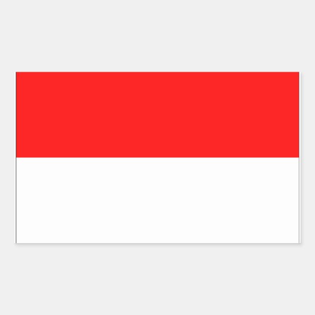 Monaco Flag Rectangular Sticker (Front)