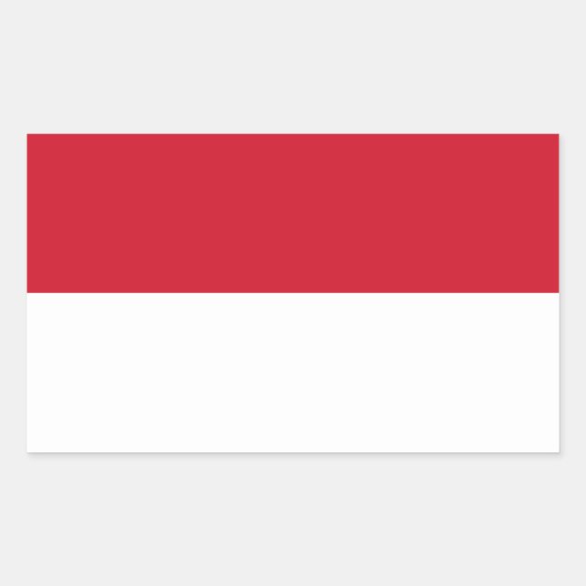 Monaco Flag Rectangular Sticker (Front)