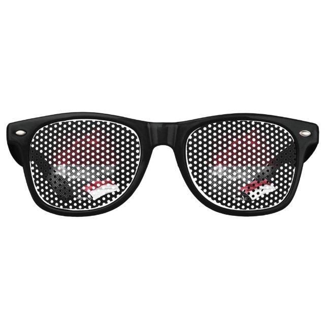 Monaco flag retro sunglasses (Front)