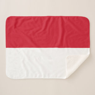 Monaco Flag Sherpa Blanket