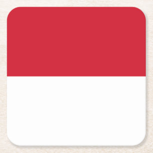 Monaco Flag Square Paper Coaster