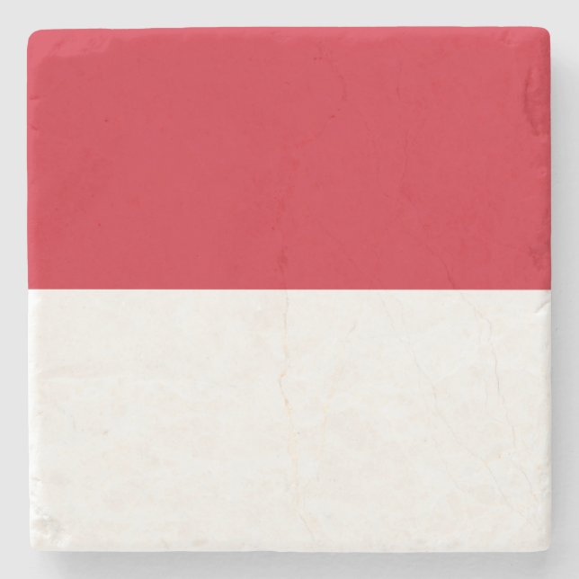 Monaco Flag Stone Coaster (Front)