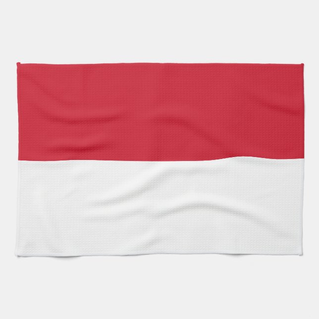 Monaco Flag Tea Towel (Horizontal)