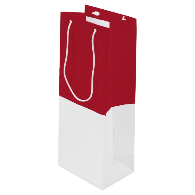 Monaco flag wine gift bag (Front Angled)