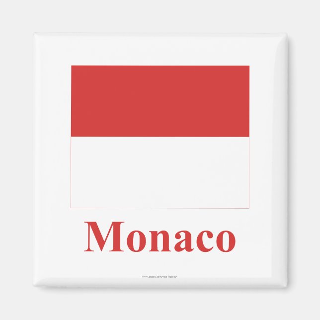 Monaco Flag with Name Magnet (Front)
