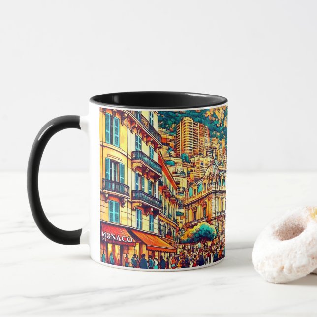 Monaco, Glamour that Never Fades Mug (With Donut)
