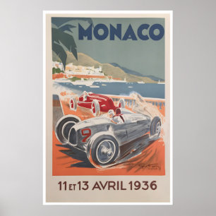 Monaco Grand Prix Racecar Poster Racing Art Print