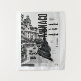 Monaco Grand Proc F1 Flag Tapestry