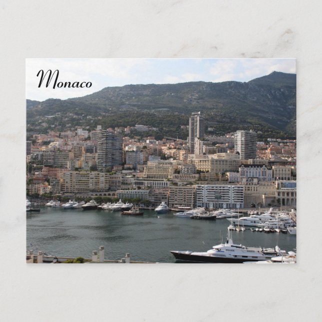 monaco harbour postcard (Front)