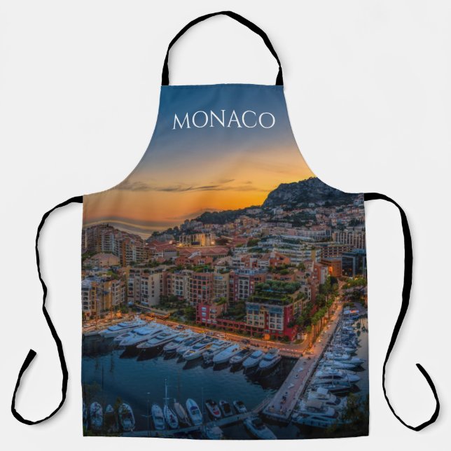 Monaco Kitchen Apron Souvenir Memento Souvenir (Front)