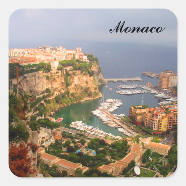 Monaco Magnet Square Sticker (Front)