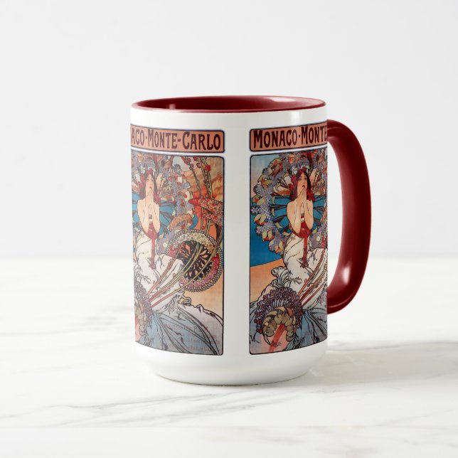 Monaco Monte Carlo , Alfons Mucha Mug (Front Right)