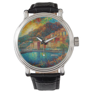 Monaco, Monte-Carlo Bay in van Gogh style Watch