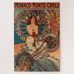Monaco Monte Carlo by Alphonse Mucha Jigsaw Puzzle