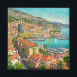 Monaco Monte Carlo Europe Travel Watercolor Magnet<br><div class="desc">Monaco, a tiny sovereign city-state on the French Riviera, is renowned for its glamourous lifestyle, stunning Mediterranean views, and world-class luxury. Despite its small size of just over 2 square kilometres, Monaco packs a punch with its opulent casinos, luxury yachts, and high-end boutiques. The iconic Monte Carlo Casino and the...</div>