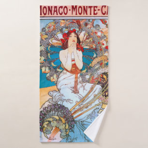 Monaco, Monte-Carlo, Mucha Bath Towel
