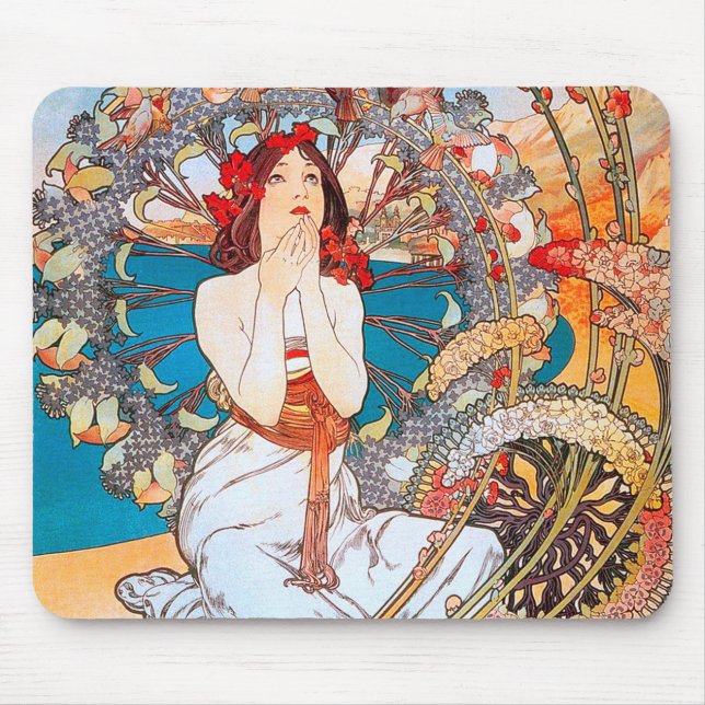 Monaco, Monte-Carlo, Mucha Mouse Pad (Front)