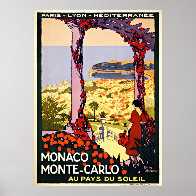 Monaco Monte Carlo Vintage Poster (Front)