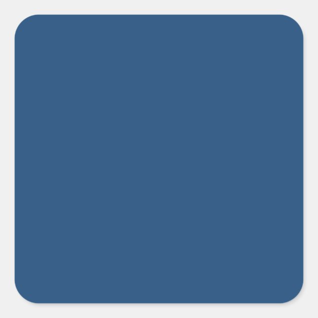 Monaco Noble Blue Solid Colour Square Sticker (Front)