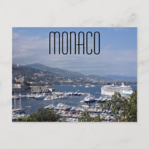 monaco port postcard