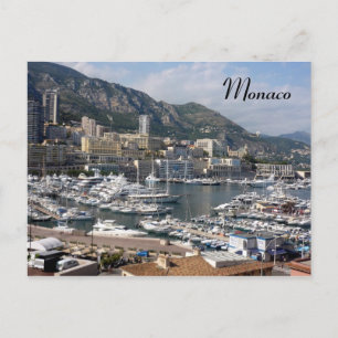 monaco port postcard