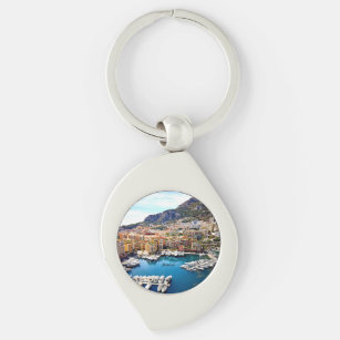 Monaco Port, scenic photograph, Key Ring