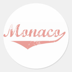 Monaco Revolution Style Classic Round Sticker