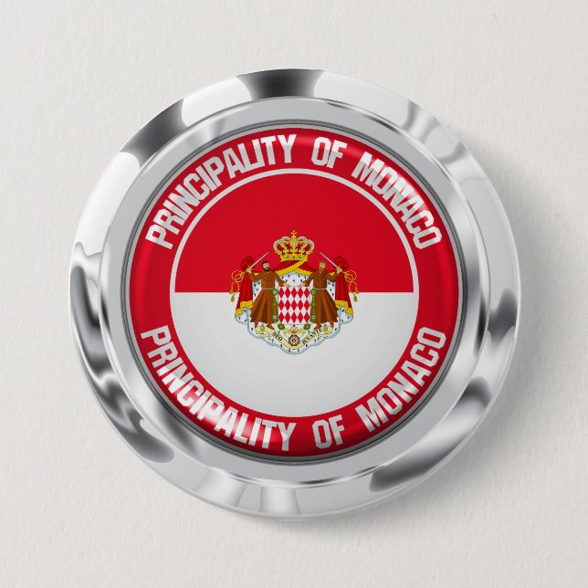 Monaco Round Emblem 7.5 Cm Round Badge (Front)