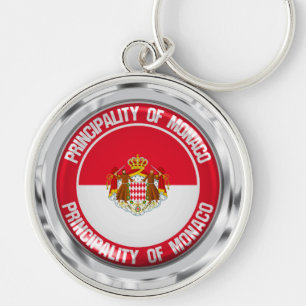 Monaco Round Emblem Key Ring