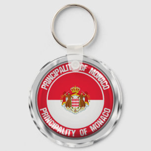 Monaco Round Emblem Key Ring