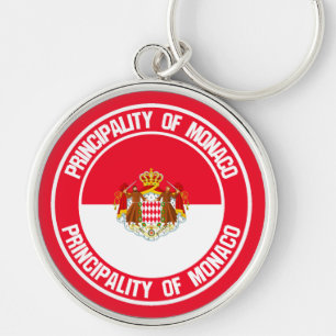 Monaco Round Emblem Key Ring