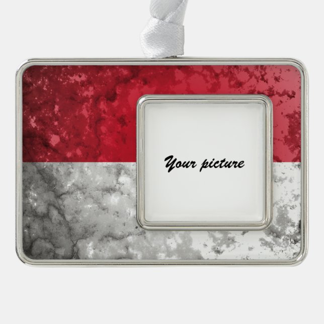 Monaco Silver Plated Framed Ornament (Front)