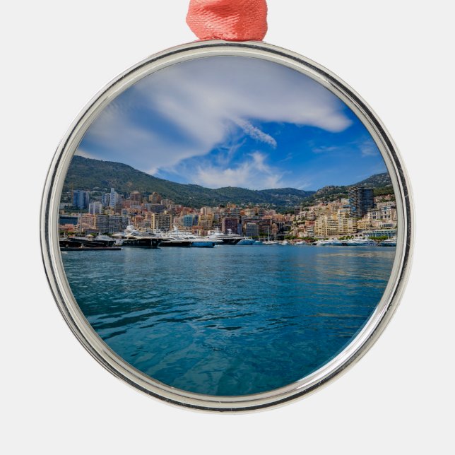 Monaco Skyline Metal Tree Decoration (Front)