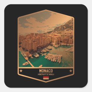 Monaco Square Sticker