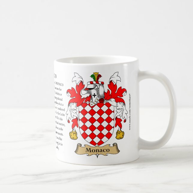 Monaco, the Origin, the Meaning and the Crest Coffee Mug (Right)
