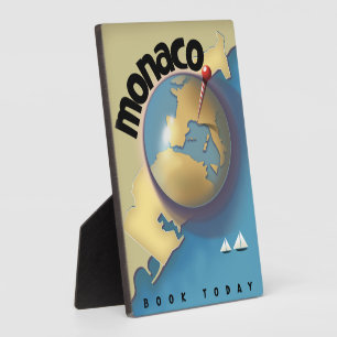 Monaco Travel poster Plaque