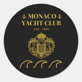 Monaco Yacht Classic Round Sticker