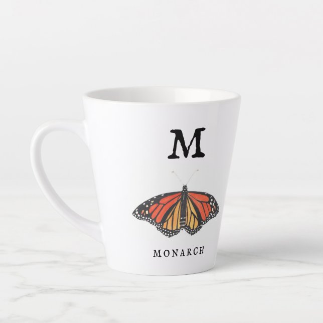 Monarch and Ladybug  Latte Mug (Left)