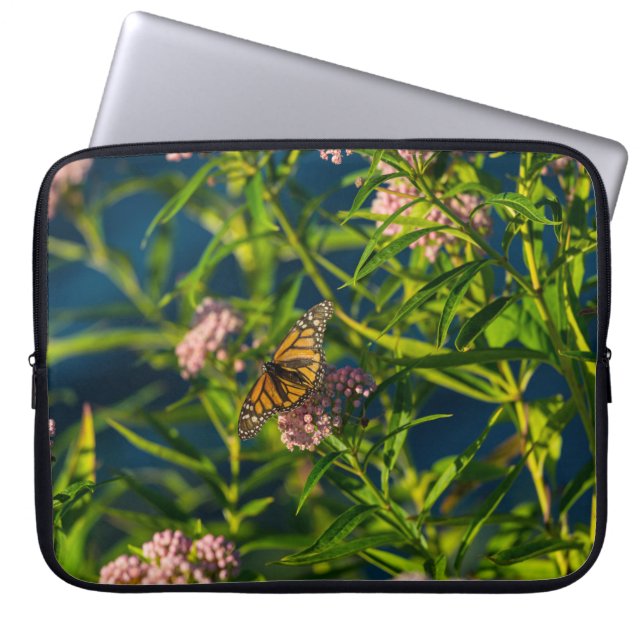 Monarch And Milkweed Laptop Sleeve (Front)