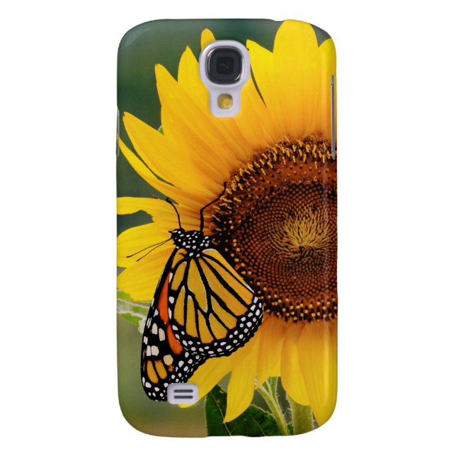 Monarch Butterfies on Sunflower Case-Mate Samsung Galaxy Case (Back)