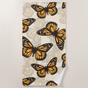 Monarch butterfles beach towel